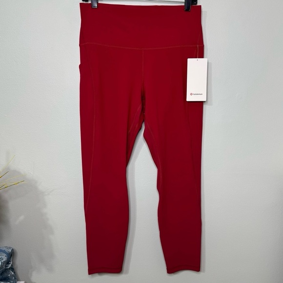 Lululemon Align High Rise Pant Leggings with Pockets Ruby Red Size 12 14 NWT - Picture 3 of 10